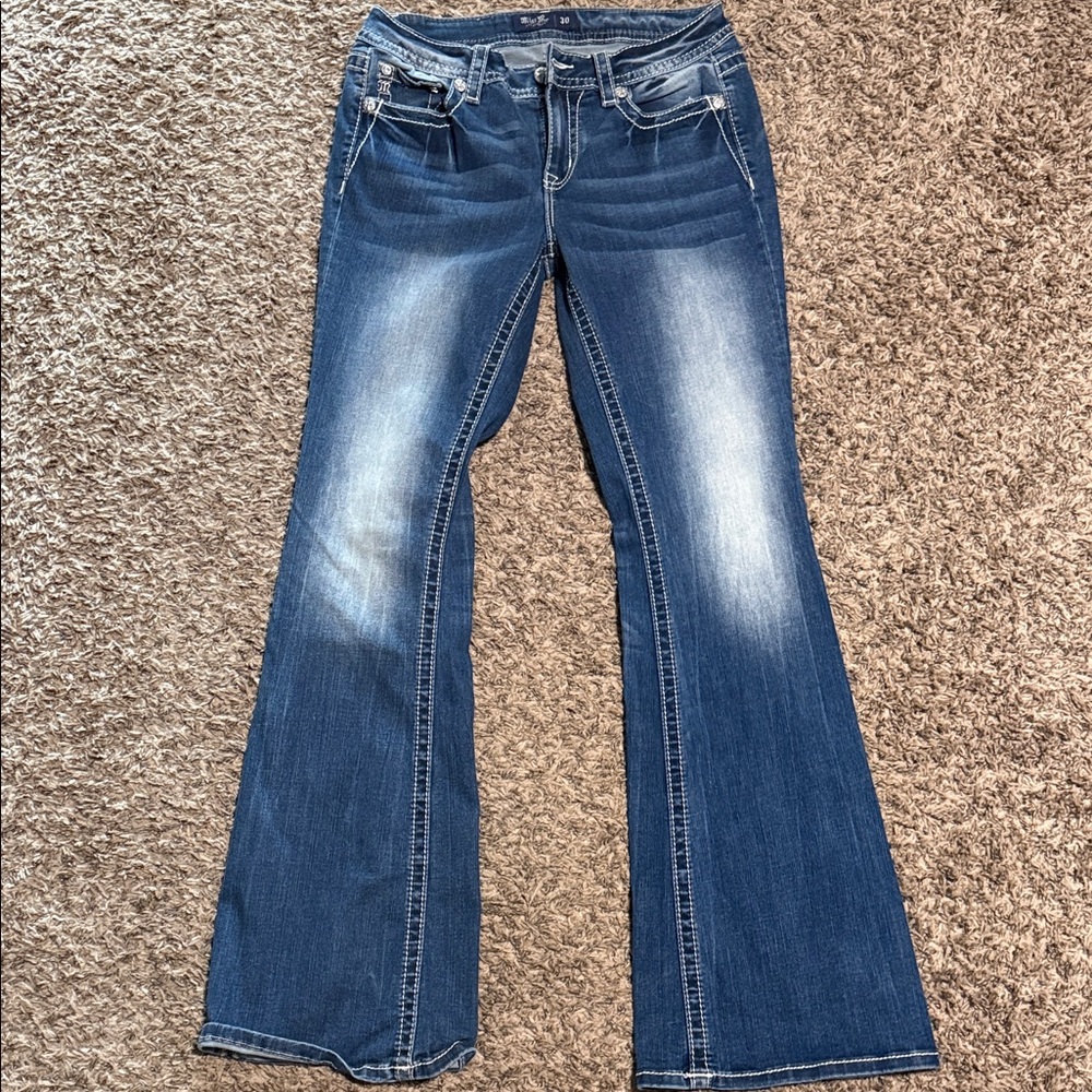 Miss Me Dark Blue Flare Jeans